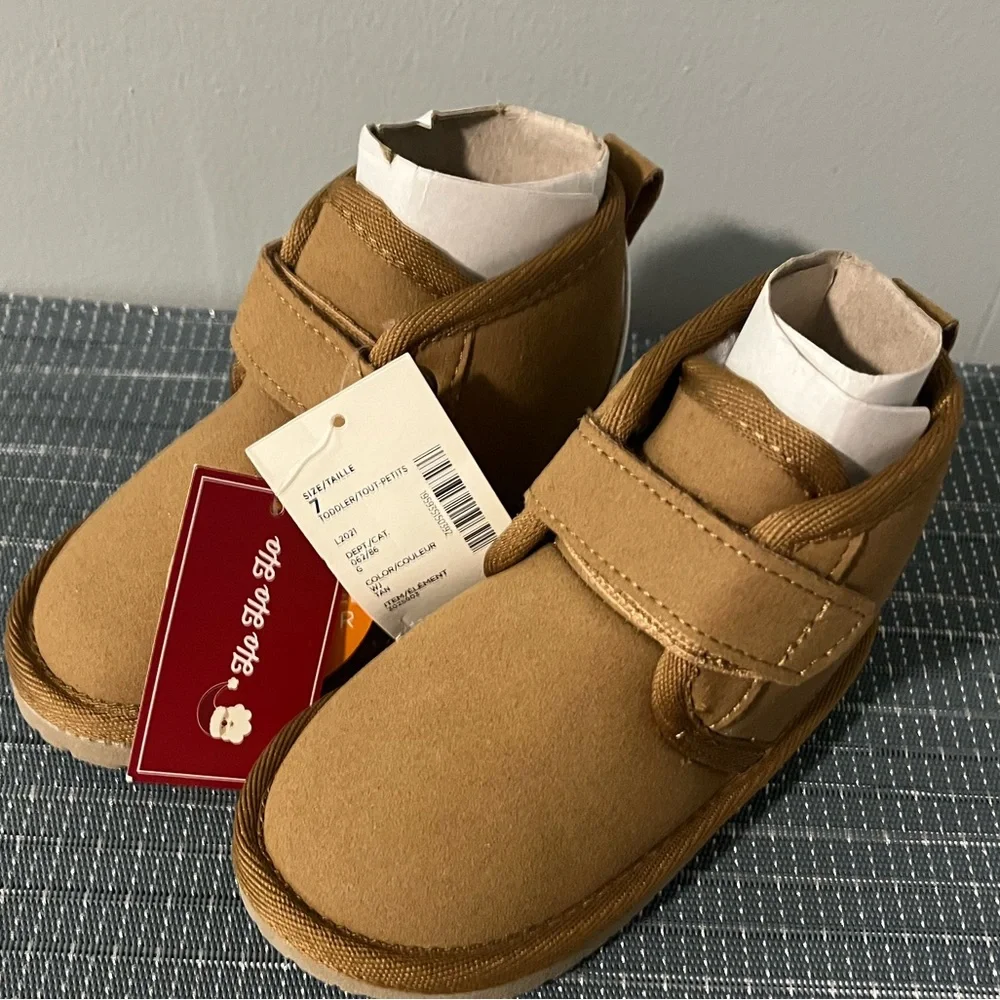♥️ New Gymboree Boys Suede Boots - Tan - Toddler Boys Size 7
